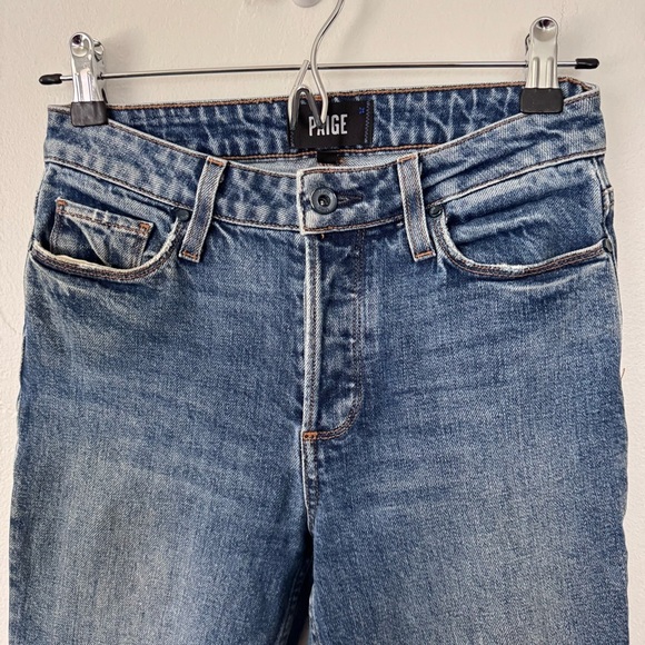 PAIGE Colette button fly Crop Flare Size 25 - Picture 2 of 9